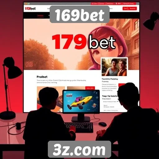 Visual e design do site 169bet analisados